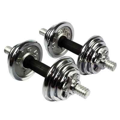 Home Chrome Dumbbell Set 20kg Round Barbell Gymnasium Training Muscle